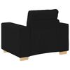 vidaXL Sofa 3 pcs Schwarz Leinenmischgewebe