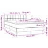 vidaXL Boxspringbett mit Matratze Dunkelblau 160x210 cm Samt
