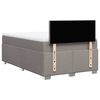 vidaXL Boxspringbett mit Matratze Taupe 120x190 cm Stoff