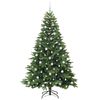 vidaXL K&uuml;nstlicher Weihnachtsbaum mit 300 LEDs Gr&uuml;n 210 cm PE und PVC