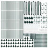 vidaXL Zaunpfosten 52 pcs Grau 3,2 x 3,2 x 88,5 cm