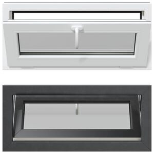 vidaXL Kellerfenster RISOR 90 x 40 cm PVC und Glas Anthrazit