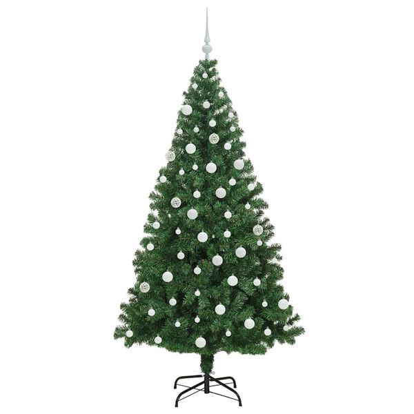 vidaXL K&uuml;nstlicher Weihnachtsbaum mit 300 LEDs mit St&auml;nder Gr&uuml;n 180 cm