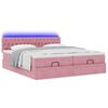 vidaXL Ottoman-Bett mit Matratzen & LEDs Rosa 200x200 cm Samt