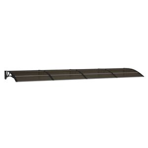 vidaXL T&uuml;rvordach Schwarz 400 x 100 cm Polycarbonat