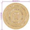 vidaXL Teppich Handgefertigt Jute Geflochten 90 cm