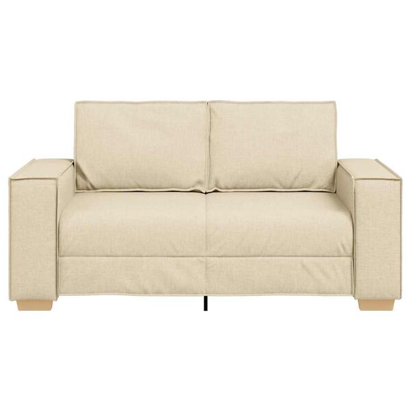 vidaXL 2-Sitzer Sofa Creme 120 cm Stoff