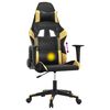 vidaXL Gaming-Stuhl mit Massagefunktion Schwarz & Golden Kunstleder