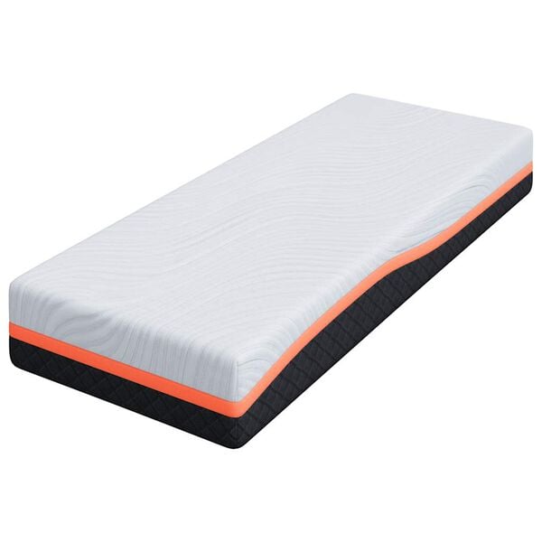 vidaXL Matratze Weiß und Grau 80 x 200 cm Memory Foam