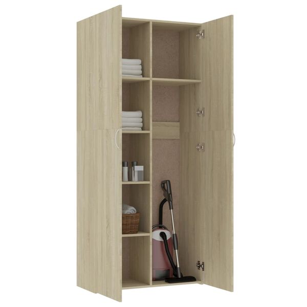 vidaXL Lagerschrank Sonoma-Eiche 80x35,5x180 cm Holzwerkstoff