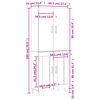 vidaXL Highboard Sonoma-Eiche 69,5x34x180 cm Holzwerkstoff