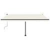 vidaXL Markise Manuell Einziehbar mit LED 450x300 cm Creme