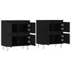vidaXL Sideboards 2 Stk. Schwarz Holzwerkstoff