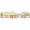 vidaXL Outdoor-Sofagarnitur 6 stk. Wei&szlig; und Creme