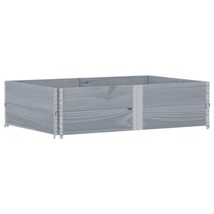 vidaXL Pflanzkasten Grau 150x100 cm Massivholz Kiefer
