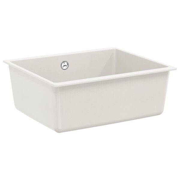 vidaXL Waschbecken Wei&szlig; 530 x 460 mm 80% Quarz und 20% Harz