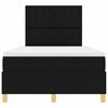 vidaXL LED Boxspringbett mit Matratze Schwarz 120 x 190 cm Stoff