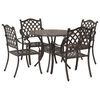 vidaXL Garten Essgruppe 5 stk. Bronze Aluminium