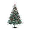 vidaXL K&uuml;nstlicher Weihnachtsbaum Gr&uuml;n 150 cm PVC und Stahl