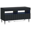 vidaXL LED-TV-Schrank Schwarz Holzwerkstoff