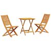 vidaXL Klapp Bistro Set 3 pcs Braun Akazie Massivholz