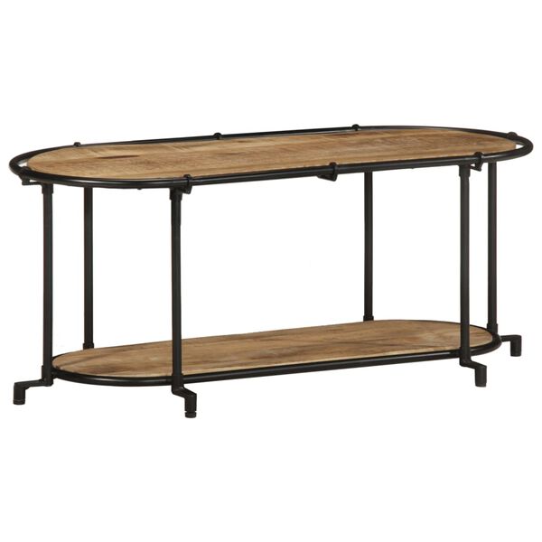 vidaXL TV-Regal 100x42x40 cm Raues Mangoholz