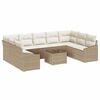 vidaXL Gartensofa-set 9 stk. Beige und Creme Poly-Rattan