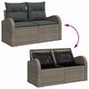 vidaXL Garten-Sofa-Set 8 pcs Grau