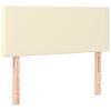 vidaXL Boxspringbett mit Matratze Creme 90x190 cm Kunstleder