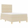 vidaXL Boxspringbett mit Matratze Creme 120 x 200 cm Stoff