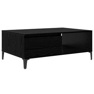 vidaXL Couchtisch Schwarz Eichen-Optik 90 x 60 x 35 cm Holzwerkstoff
