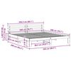 vidaXL Bettrahmen mit Kopfteil Natur 200 x 200 cm Massives Kiefernholz