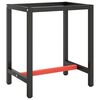 vidaXL Werkbankgestell Mattschwarz und Mattrot 70x50x79 cm Metall