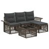 vidaXL Gartensofa-set 5 pcs Grau Poly-Rattan