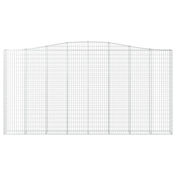 vidaXL Gabionen mit Hochbogen 2 Stk. 400x30x200/220cm Verzinktes Eisen