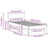 vidaXL Bettrahmen Wachsbraun 75 x 190 cm Massives Kiefernholz