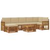 vidaXL Outdoor-Sofagarnitur 7 stk. Natur