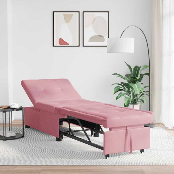 vidaXL Schlafsofa Rosa 194 x 67 x 82 cm Samt