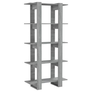 vidaXL B&uuml;cherregal/Raumteiler Grau Sonoma 80x30x160 cm Holzwerkstoff
