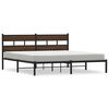 vidaXL Bettgestell ohne Matratze mit Kopfteil Braun Eiche 193x203 cm