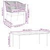 vidaXL 9-tlg. Garten-Essgruppe mit Kissen Grau Poly Rattan Glas