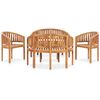 vidaXL 5-tlg. Garten-Lounge-Set Massivholz Teak