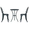 vidaXL Garten Bistro Set 3 pcs Grün Aluminium