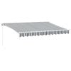 vidaXL Markise mit LED-Beleuchtung Manuell Anthrazit & Wei&szlig; 350x250 cm