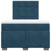 vidaXL Boxspringbett mit Matratze Blau 120x200 cm Samt