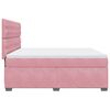 vidaXL Boxspringbett mit Matratze Rosa 180x200 cm Samt