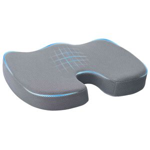 vidaXL Sitzkissen Einfarbig Grau 47 x 37 x 8 cm Viscoschaum