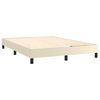 vidaXL Boxspringbett mit Matratze Creme 140x190 cm Kunstleder