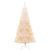 vidaXL Künstlicher Weihnachtsbaum Schillernde Spitzen Weiß 210 cm PVC