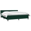 vidaXL Boxspringbett mit Matratze Dunkelgr&uuml;n 180x220 cm Samt